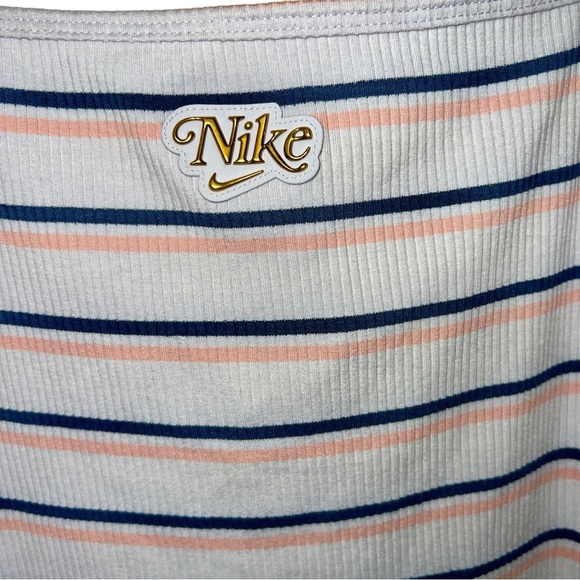 Nike Plus Femme Striped Casual Sporty Maxi Dress Violet Purple Striped - Picture 7 of 13